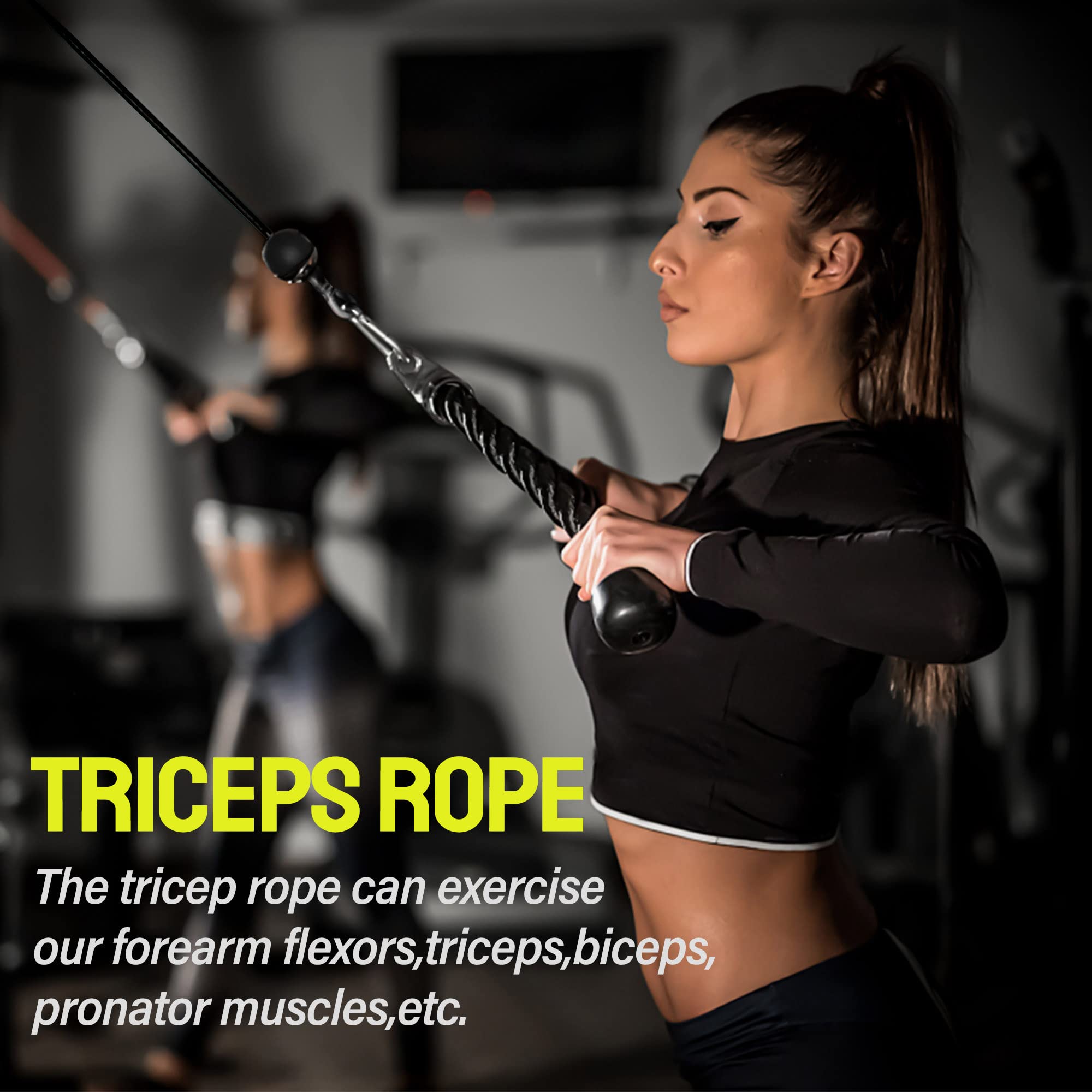 Weight Cable Pulley System Gym, Upgraded Fitness LAT and Lift Pulley System Attachments for LAT Pull Down, Biceps Curl Workout, Tricep, Home Gym Gravity Pulley System Set.