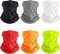 Geyoga UV Protection Neck Gaiter - 6 Pieces Cooling Face Mask Scarf for Summer Activities