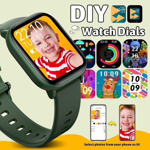 HENGTO SmartWatch for Kids,Kids Watch Girls Boys Watch with 20 Sport Modes, Pedometer, Sleep Monitor, Kids Sport Watches Birthday Gifts Toy Gift for Girls Boys 6-16 (Green)