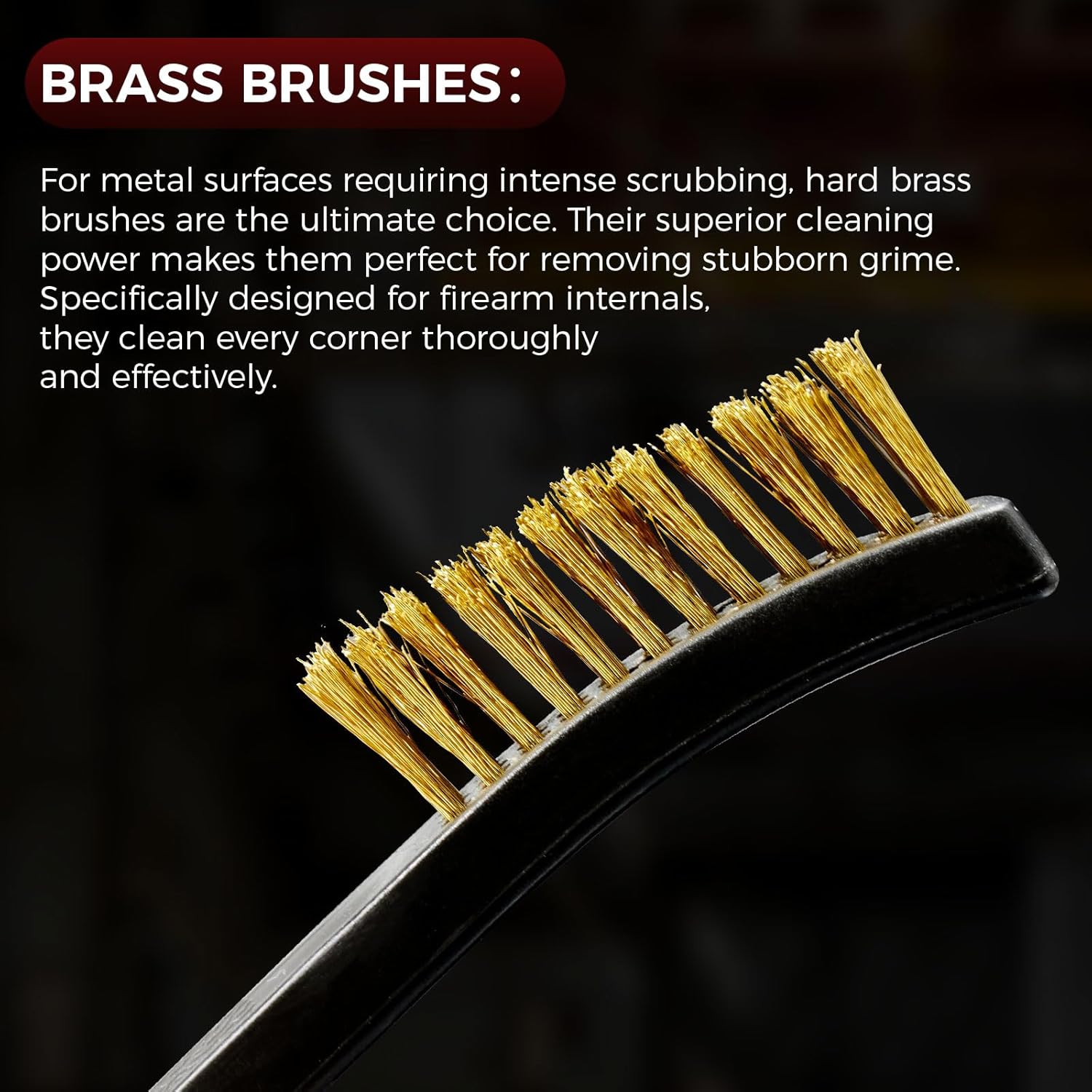 Skiennix 12 Pack Double-Ended Gun Cleaning Brushes Set - Brass & Nylon Handles for All Purpose Cleaning