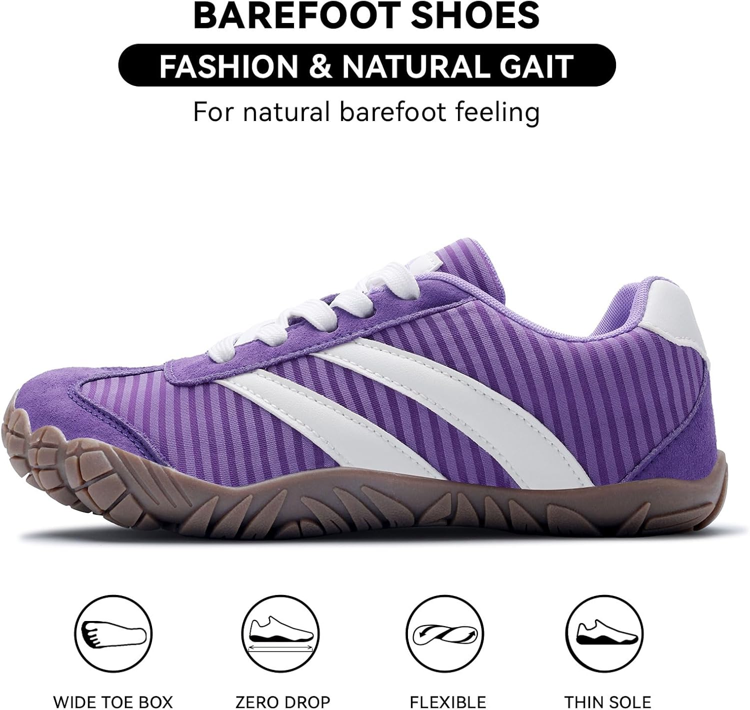Barefoot Shoes - Wide Toe Box Sneakers for Women & Men | Lightweight, Breathable, Non-Slip Trainers