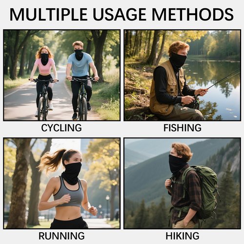 12 PCS neck gaiters for men women Face Mask Cooling Gator Mask Breathable Face Cover Ski Neck Scarf Protection from Dust Sun for Skiing Fishing Hiking Cycling
