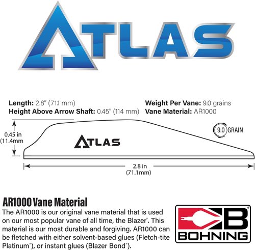 Atlas AR 1000 Vane - Precision 2.8" Measurement Tool for Accurate Wind Direction