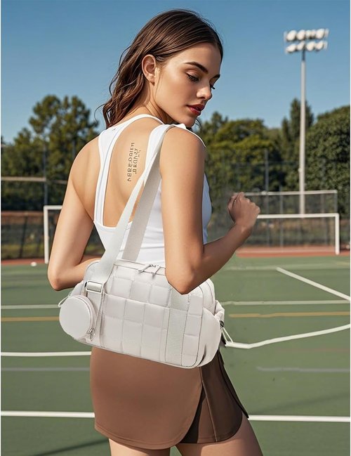 CAMTOP Mini Gym Bag - Quilted Sports Duffel with Wet Compartment & Coin Purse | Ideal for Dance & Yoga