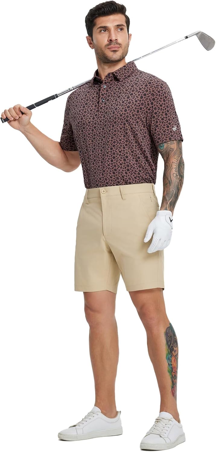 Skiennix Men's Golf Polo Shirt - Short Sleeve Moisture-Wicking Performance | Casual Athletic Fit