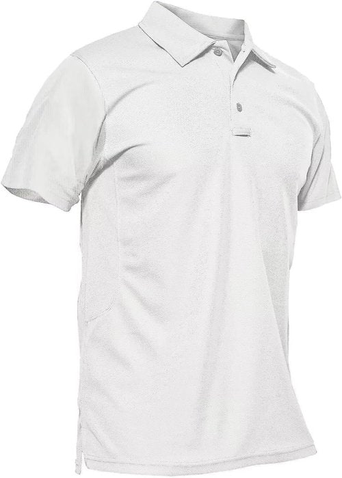 MAGCOMSEN Men's Polo Shirt - Quick Dry Tactical Performance | Short Sleeve Pique Golf Shirt