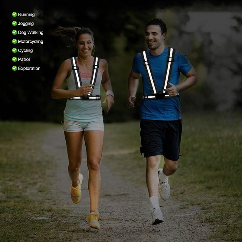 High-Visibility Reflective Running Vest 2-10 Pack – Black+2, 360° Safety