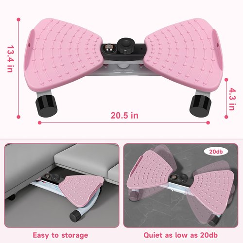 HEH Waist Twister Machine Exercise, Adjustable Ab Twister Board with Digital Display, Waist Twister with 5 Resistance Bands, 450lbS Capacity & 20dB Ultra-Quiet, Anti-Slip Home Gym Workout Equipment for Men Women