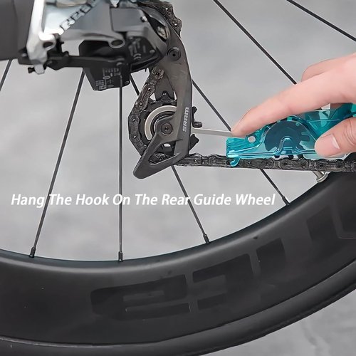 Chooseyo Bike Chain Cleaning Tool, Multi functional chain cleaner Suitable for Mountain Bike, Road Bike,Bicycle Cleaning Brush Tool for Drivetrain (green)