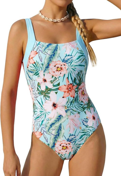 Belovance Girls One-Piece Swimsuit - Quick-Dry Solid Color Block Design | Ages 5-14