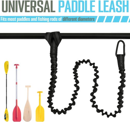 Apeso Kayak Paddle Leash - 2 Pack Fishing Lanyard Tool with Carabiner | Durable Kayaking Accessories