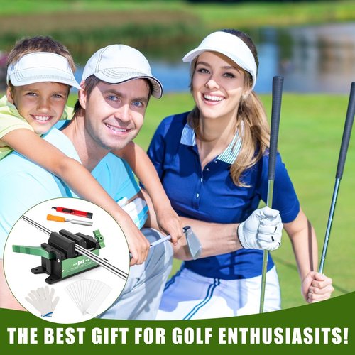 Soulchen Golf Club Vise Clamp Kit Golf Regripping Kit with Quick Release Vise Clamp Tapes Strips Tape Remover and 13 Pcs Double Sided Tapes for Home Travel Removal Tool, Solvent Not Included