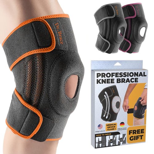 Dr. Brace ELITE Knee Brace - Maximum Pain Support with Side Stabilizers & Gel Pads | X-Large