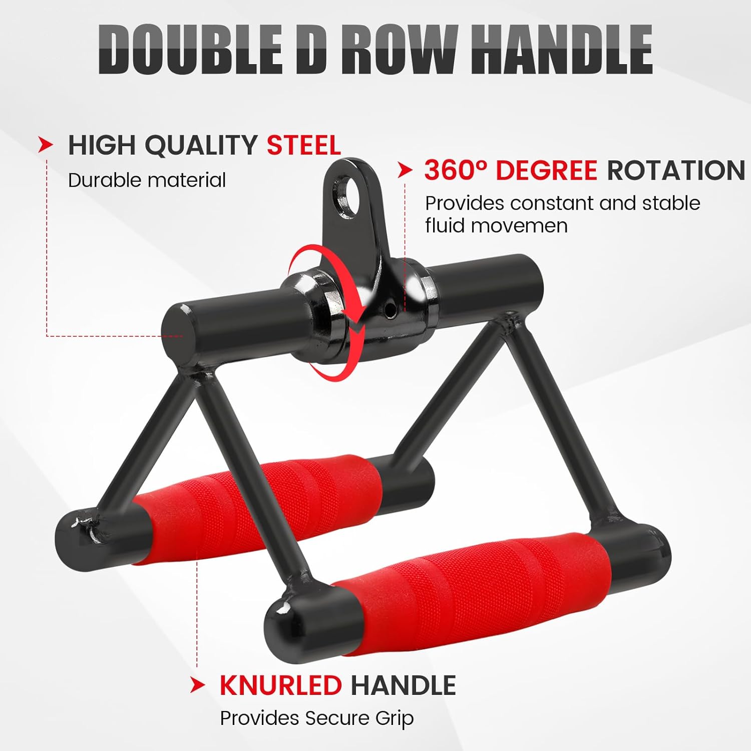 Skiennix V-Shaped Bar | Rotating Curl & Lat Pull Down Bar with PU Grip - Home Gym Attachment