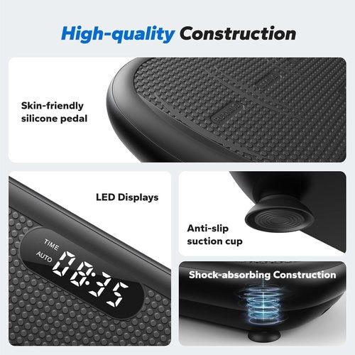 MERACH Vibration Plate Exercise Machine - 440 Lbs Capacity | Bluetooth & Silicone Pedal for Weight Loss