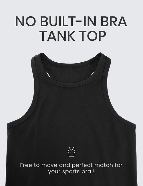 CRZ YOGA Butterluxe Women's High Neck Racerback Workout Tank | Sleeveless Athletic Gym Shirt