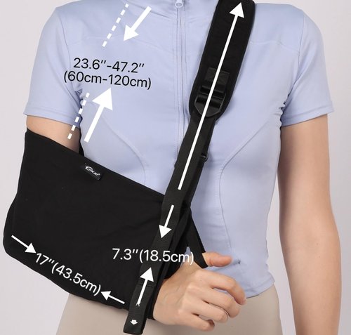 HKJD Arm Sling for Shoulder, Wrist, Elbow Injuries, Breathable and Adjustable Shoulder Immobilizer Sling for Men and Women with Thumb Loop, Support for Rotator Cuff Tear, Left or Right Arm