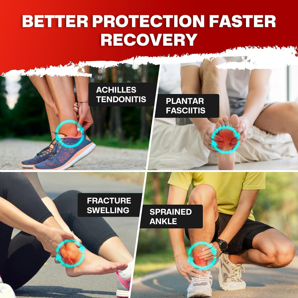 Skiennix Ankle Brace - Quick Lace-Up Support for Sprained Ankle & Plantar Fasciitis Relief | Size M