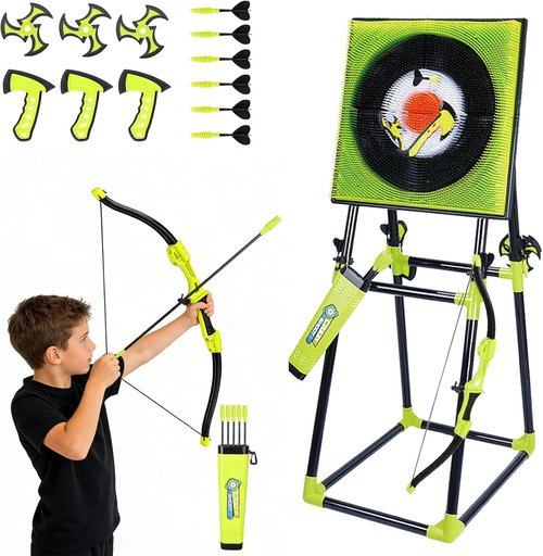 4-in-1 Axe Throwing Game by Backyard Fun | Complete Set with Axes, Darts & Targets for Indoor/Outdoor Competition
