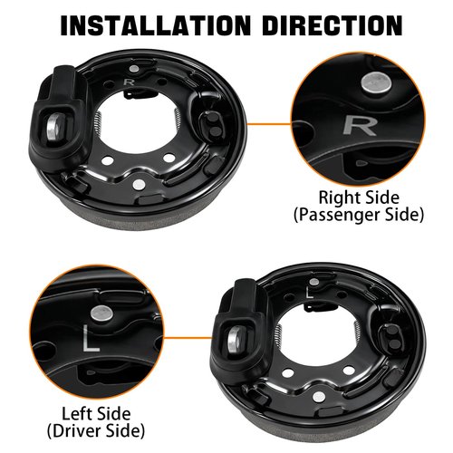 Club Car Brake Assembly with Driver and Passenger Side Rear Brake Cluster Fits Club Car DS & Precedent 1995-UP and Tempo 2018-up Golf Cart, Durable Club Car Brakes OEM Replacement 101823301/103380202