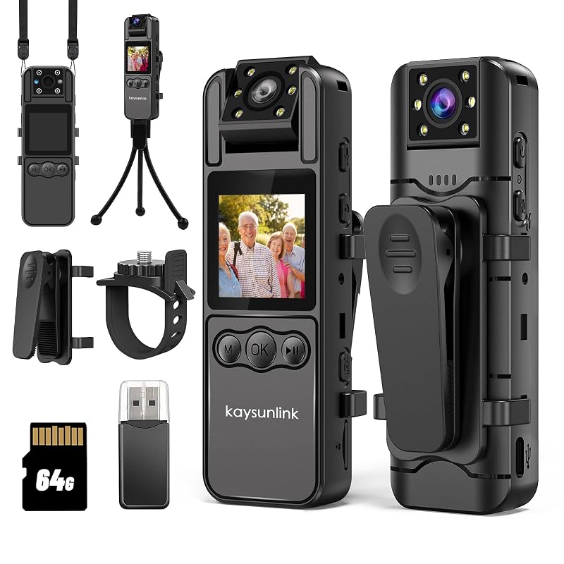 Kaysunlink 1080P Mini Body Camera with 1.4