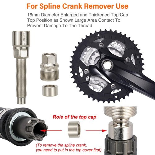 SONZUIA Bike Crank Puller Removal Tools for Bicycle Square Taper Crank and Spline Crank Arm (Crank Puller Set)