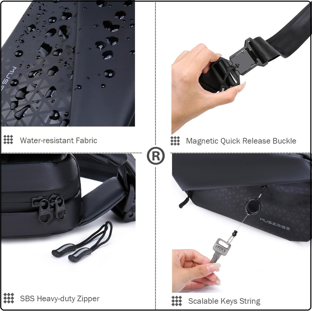 Skiennix Crossbody Sling Bag - Durable & Stylish Chest Pack for Travel, Work, and Everyday Use