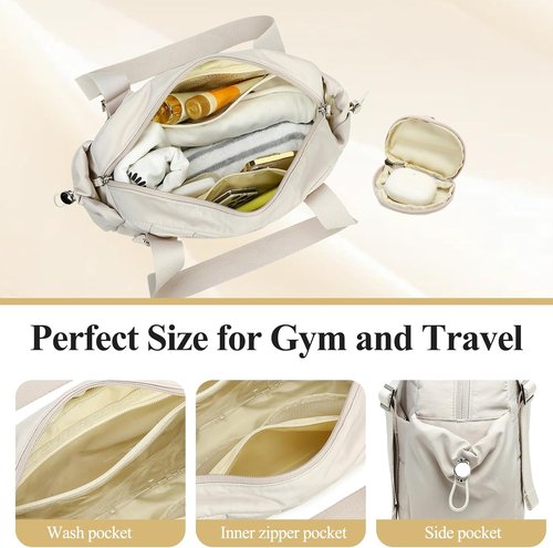 CAMTOP Mini Gym Bag - Quilted Sports Duffel with Wet Compartment & Coin Purse | Ideal for Dance & Yoga