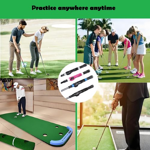 2 Pack Golf Grip Trainer, Golf Club Grip Training Aid Equipment for Beginners Practice Grip Posture (Black+ Navy)