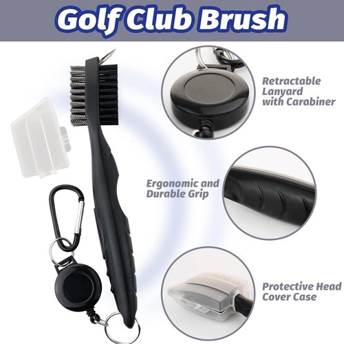 karamagic 11 Pcs Golf Accessories Kit, Include Golf Ball Bag with Hook Tees Towel Cleaner Brush Ball Marker Divot Tool Score Counter