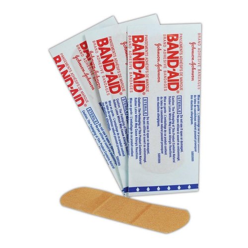 Johnson & Johnson Band-Aid Woven Adhesive Bandages - 1" x 3", Tan | Box of 100
