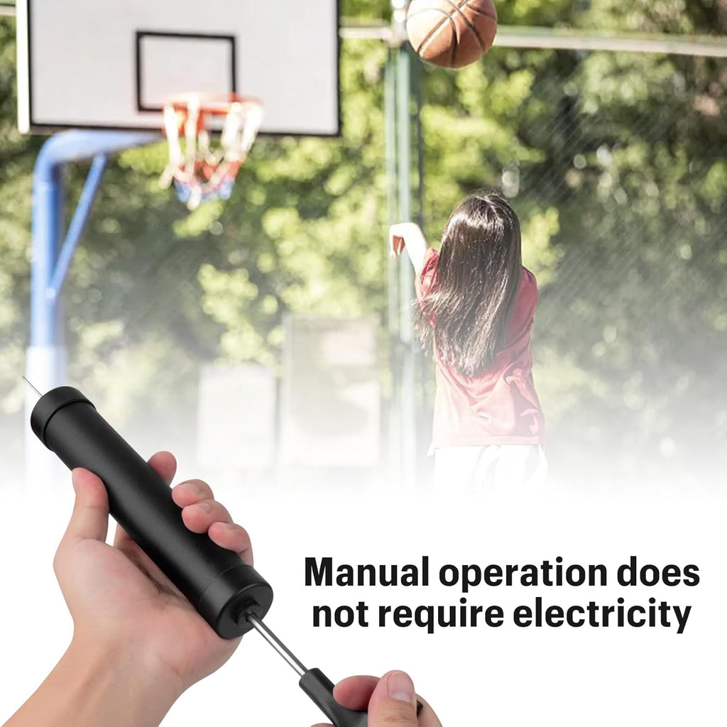 Portable Ball Pump with Needle - Compact Hand Pump for Basketball, Football & Volleyball