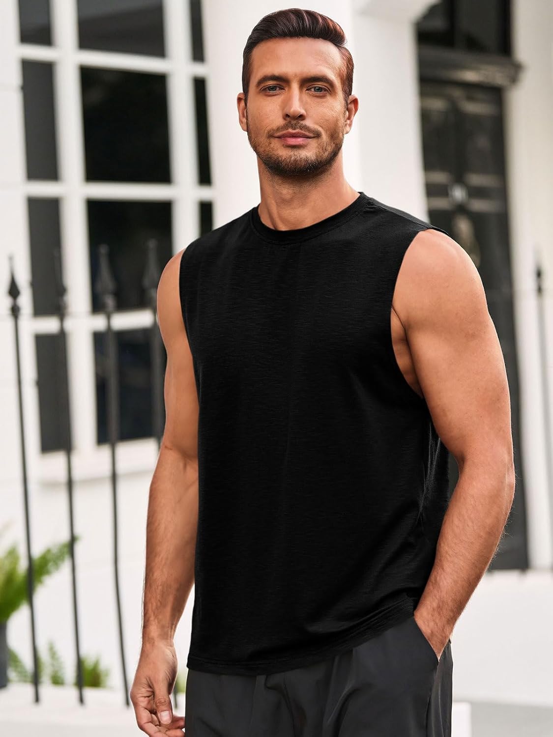Runcati Men's Sleeveless Tank Top - Athletic Muscle Shirt for Summer Workouts | Casual Beach Wear