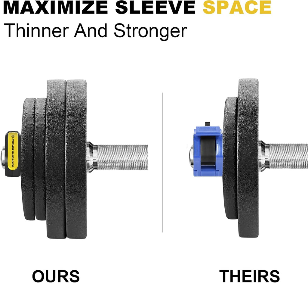 POWER GUIDANCE Barbell Collars - Non-Slip Quick Release Clips for 2-Inch Olympic Barbells | Weightlifting Accessories
