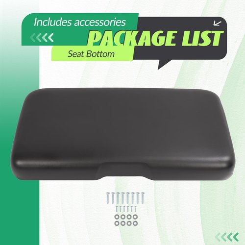 Wutist Front Seat Bottom Compatible with 2008-Up EZGO RXV Models Seat Bottom Cushion Black Plastic Foam Wood