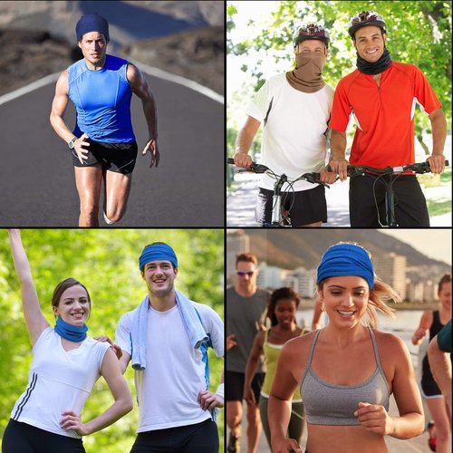 Geyoga UV Protection Neck Gaiter - 6 Pieces Cooling Scarf Mask for Summer | Breathable Bandana
