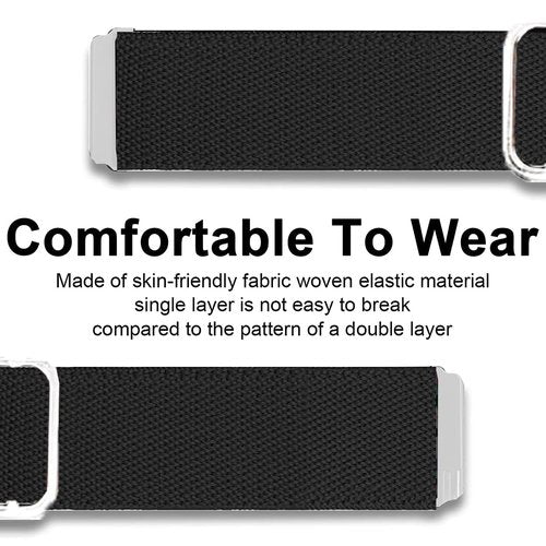 Lamshaw ID208 Plus Smart Watch Band, Stretch Elastics Nylon Adjustable Replacement Strap Accessories for Men & Women Compatible for Quican, aeac, WMK, Fitpolo ID208 Plus 1.8'' Smart Watch (Black)