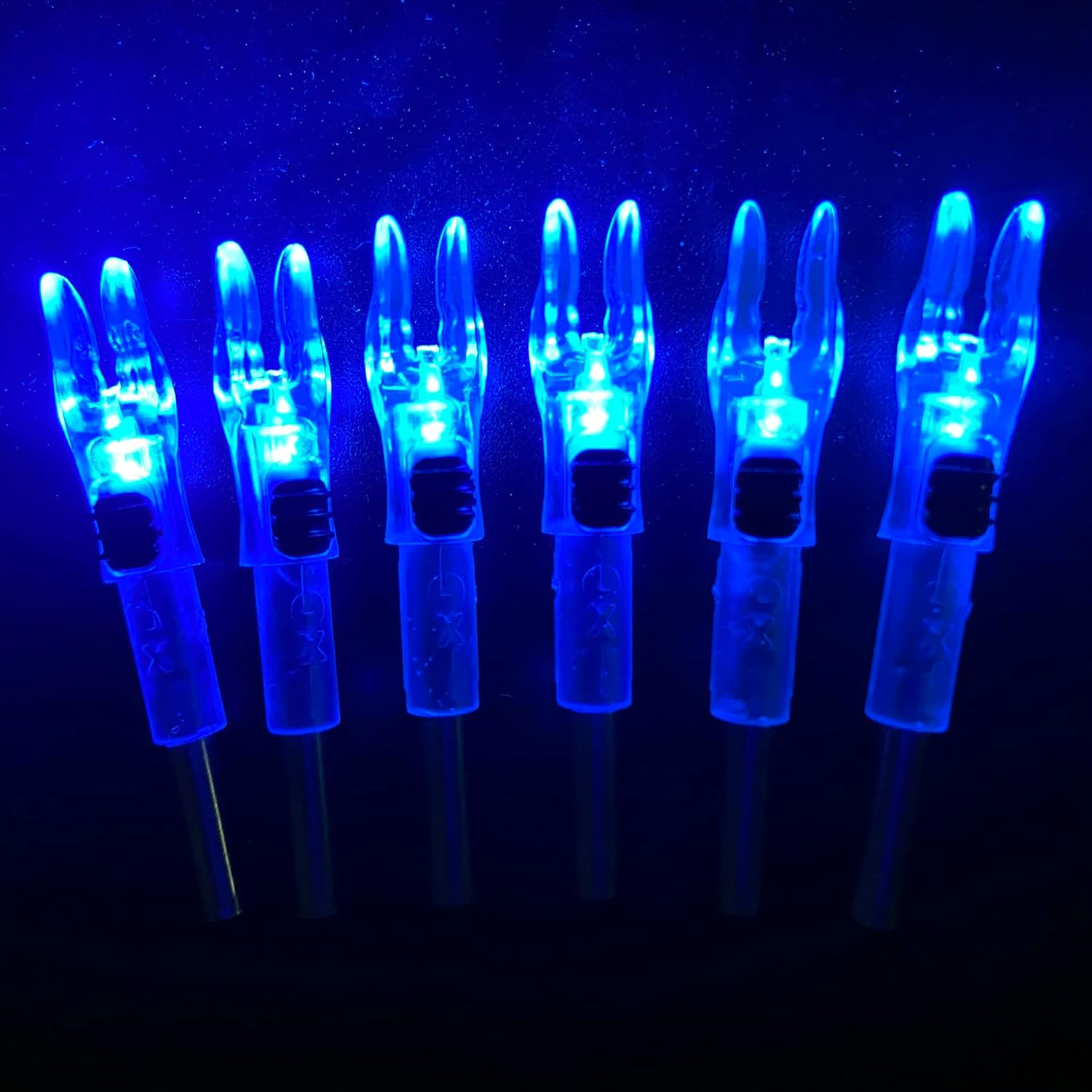 Skiennix High-Visibility LED Arrow Nocks - 6PCS with ON/OFF Switch | Fits .204-.246 Diameter