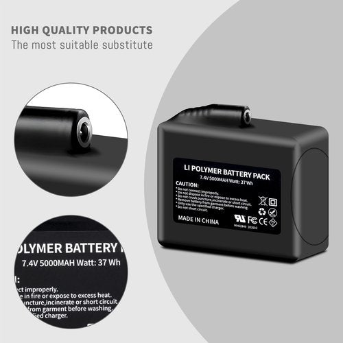 DFTIM 2Pack 5000mAh LI Polymer Battery Pack for Heated Gloves, Socks, Hats, Mittens, Vest, Jacket, Hand Muff, Boots, Hat, Knee Braces Suit Upgraded Version Battery with 8.4V DC Dual Battery Charger