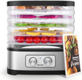 Seeutek Food Dehydrator - 5 BPA-Free Trays with Adjustable Temperature Control | Perfect for Jerky, Fruits, Vegetables, Includes Recipe Book & Storage Bags
