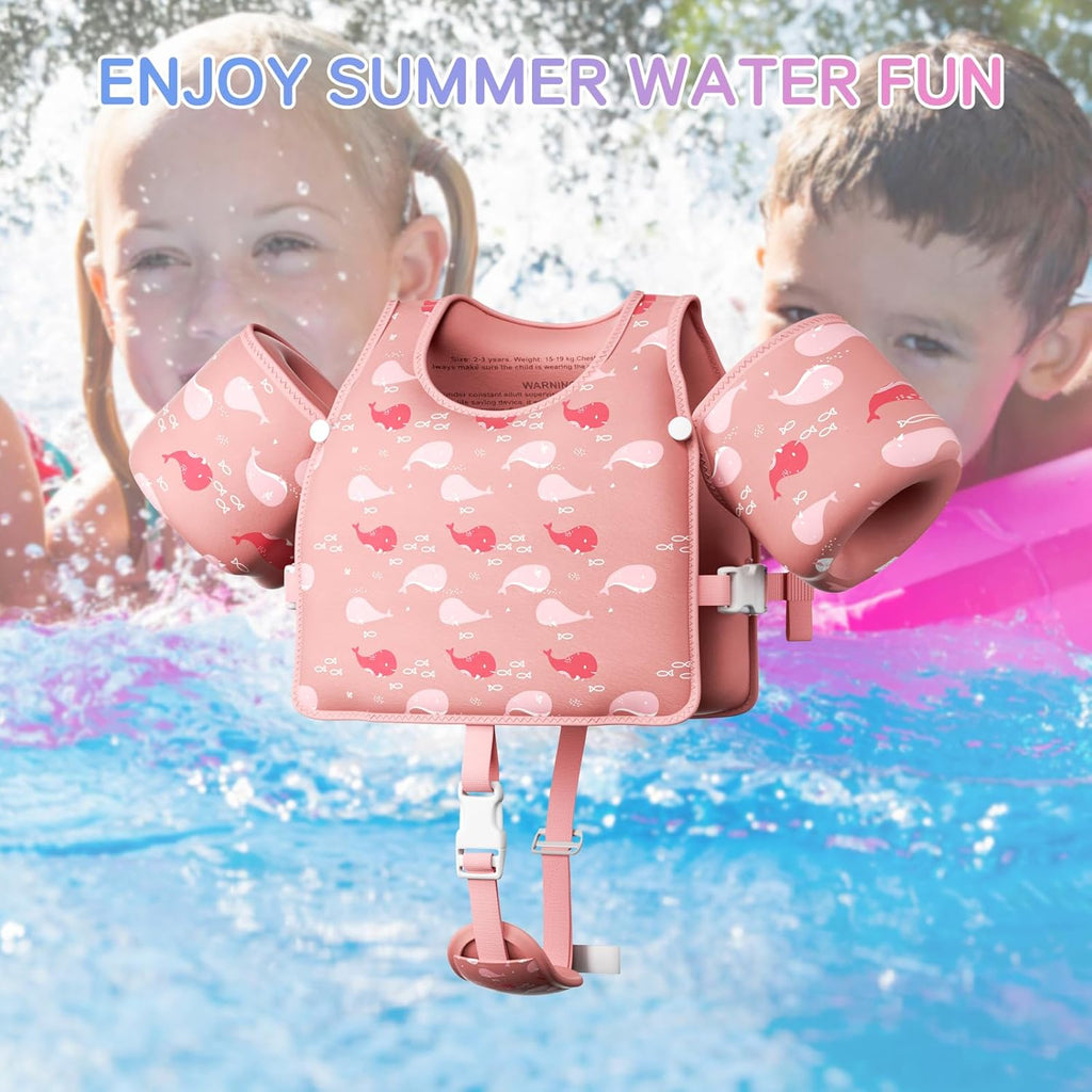 Skiennix Toddler Swim Vest - Adjustable Floaties for 13-33 lbs | Swim Jacket for Kids 1-7 Years Old