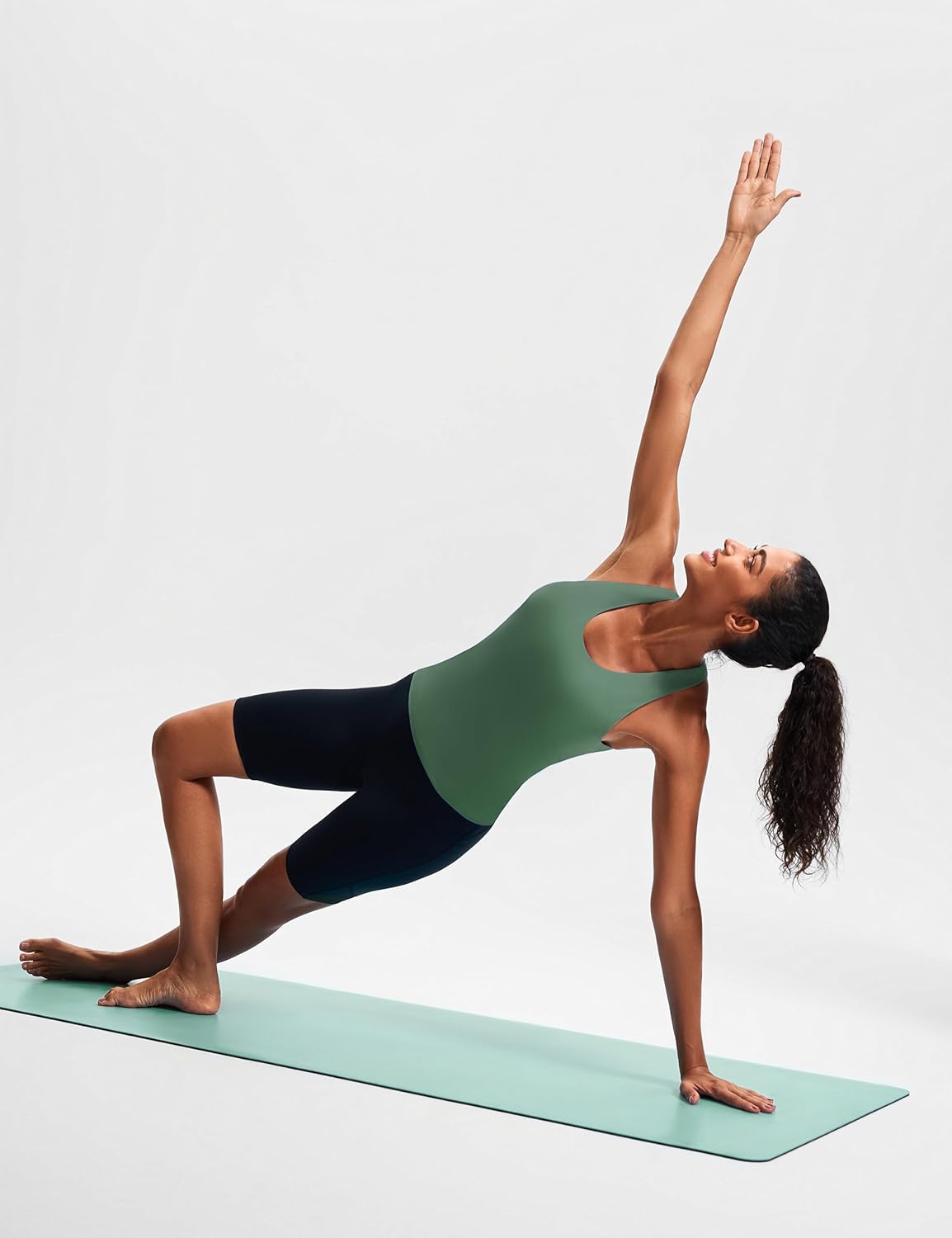 Skiennix Workout Tank Top - Built-In Bra Cross Back Athletic Yoga Camisole for Gym & Pilates