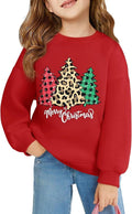 Haloumoning Girls Oversized Crewneck Sweatshirt - Cozy Fleece Pullover for Ages 5-14