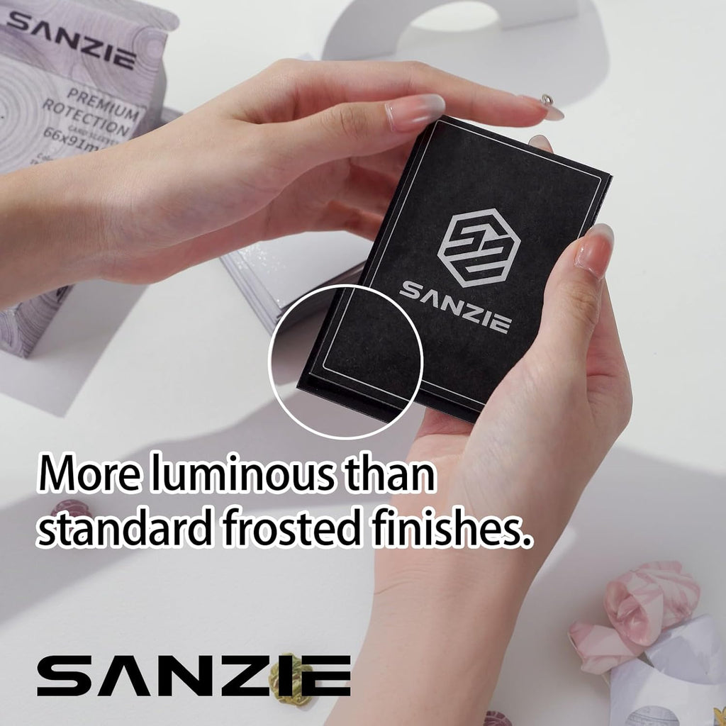 SANZIE Matte Card Sleeves - Premium Deck Protectors for MTG & TCG | 68 Count Deep Gray