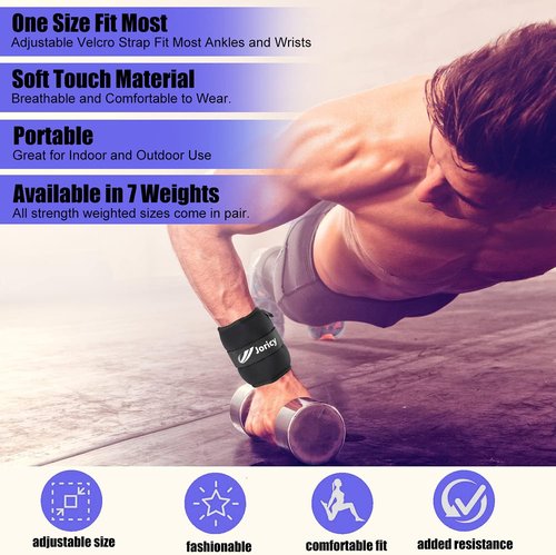 Ankle Weights by [Brand Name] - Adjustable Strength Training Weights for Fitness | 1-20 LBS Options