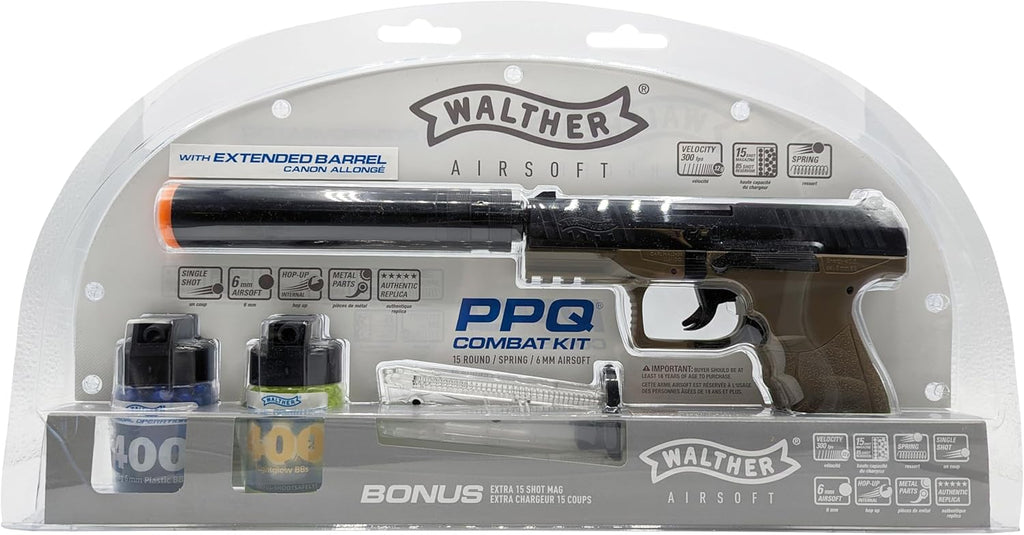 Umarex Walther PPQ Airsoft Gun - Realistic 6mm BB Pistol for Ultimate Shooting Fun