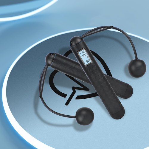 Skipping Rope with Counter, Cordless Jump Rope Smart Skipping Rope,Adjustable Digital Counting Jumps Ropes,2 In 1 Weighted Ropeless Skip-ping Ropes,Ropeless Jumpes Rope Jump Ro-pe for Lose Weight, Burn Calories