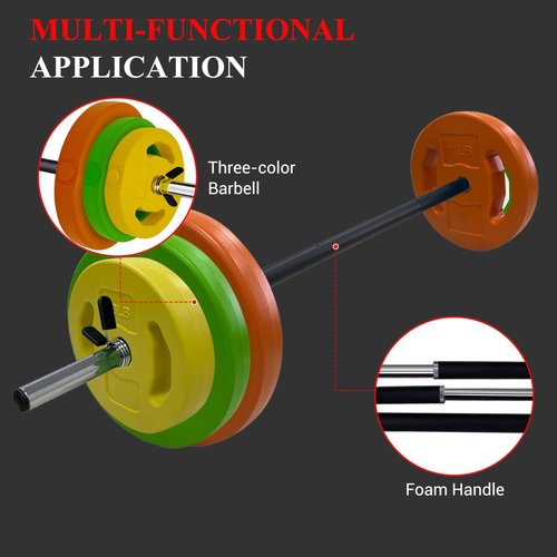 40LB Adjustable Barbell Weight Set, Barbell Weight Set Free Weights for Lifting, Strength & Muscle Development, Lifting Dumbbell Kit