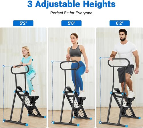 HXD-ERGO Stair Stepper - Adjustable Resistance Vertical Climber for Full Body Workout | Compact & Foldable