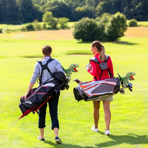 Golf Club Head Cover Funny Cartoon Golf Animal Wood Pole Set Suitable for 460 cc (Green Dinosaur)